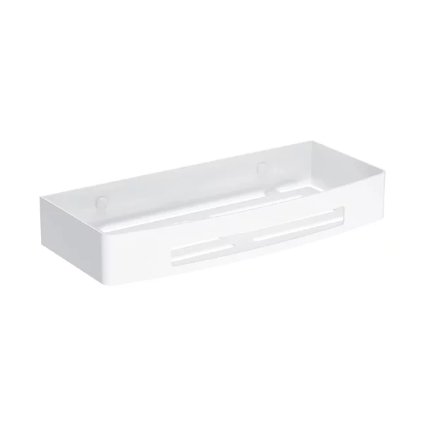 Accesorii dus - Etajera pentru dus Omnires Uni finisaj alb mat 30x15 cm