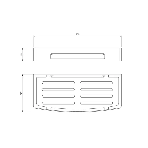 Etajera pentru dus Omnires Uni finisaj alb mat 30x15 cm [2]