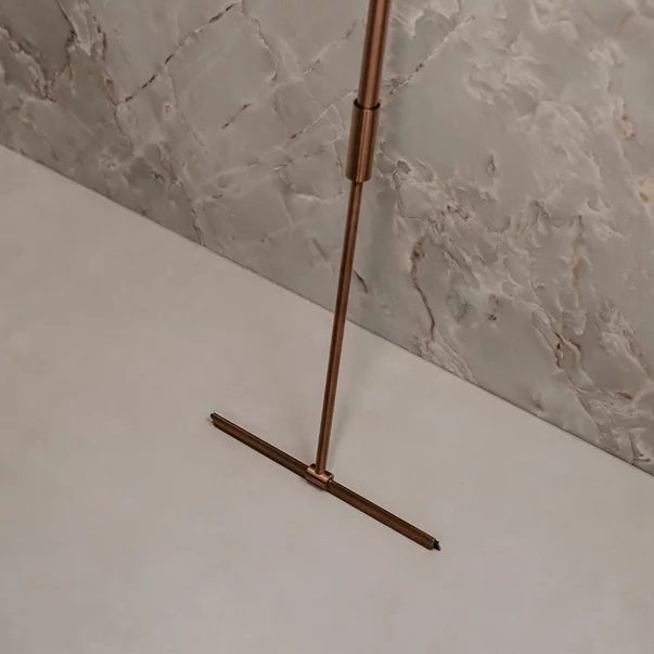 Racleta pentru sticla cu maner telescopic Omnires Uni finisaj cupru periat 30 cm [1]