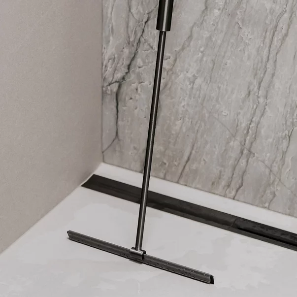 Racleta pentru sticla cu maner telescopic Omnires Uni finisaj grafit periat 30 cm [1]