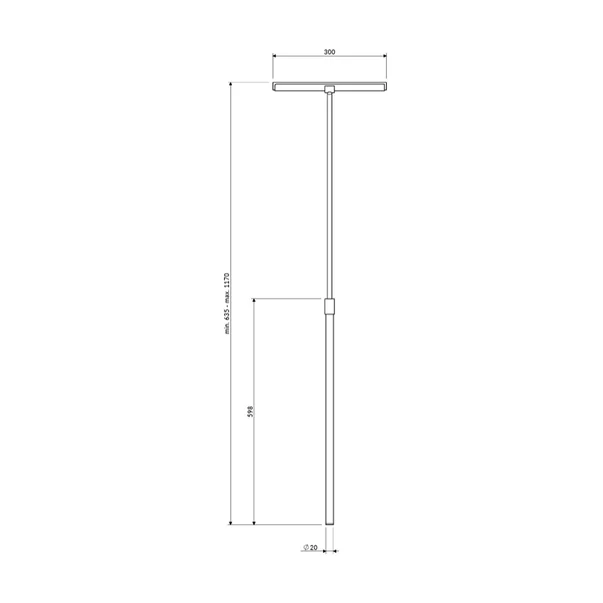 Racleta pentru sticla cu maner telescopic Omnires Uni finisaj nichel periat 30 cm [1]