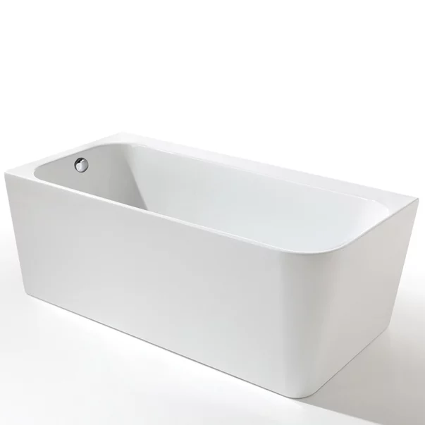 Cada freestanding Kreiner Maggie 160x75 cm finisaj alb stanga lipita de perete BTW [1]