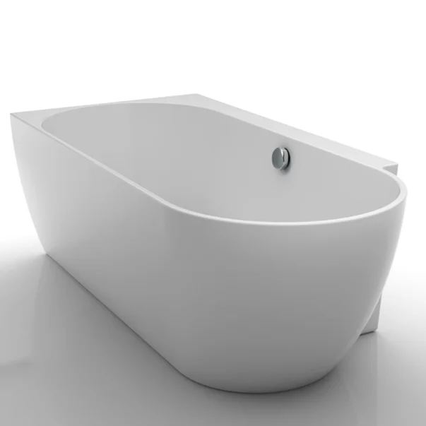 Cada freestanding Kreiner Ceylon 166x80 cm finisaj alb stanga lipita de perete BTW [1]