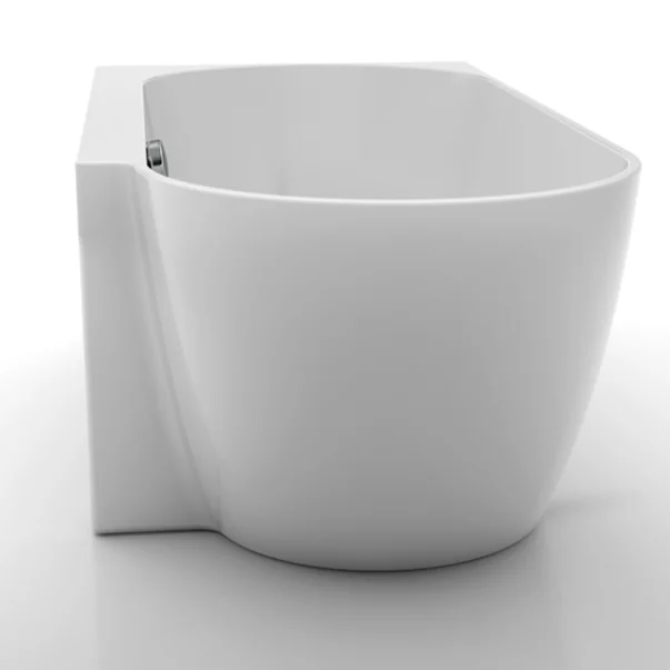 Cada freestanding Kreiner Ceylon 166x80 cm finisaj alb dreapta lipita de perete BTW [2]