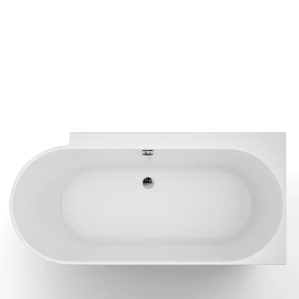 Cada freestanding Kreiner Ceylon 166x80 cm finisaj alb dreapta lipita de perete BTW [3]