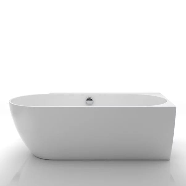 Cada freestanding Kreiner Ceylon 166x80 cm finisaj alb dreapta lipita de perete BTW [4]