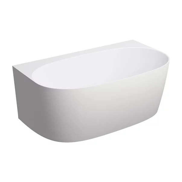 Cazi freestanding - Cada freestanding compozit Omnires Valencia M+ BTW finisaj alb mat 148x86 cm