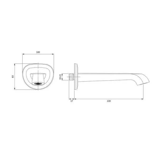 Pipa cada cupru periat Omnires Armance 22 cm [2]