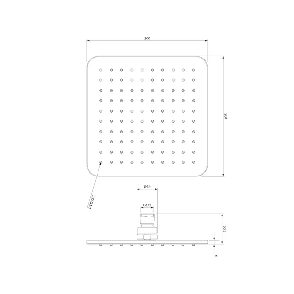 Palarie de dus Omnires Slimline grafit patrata [2]