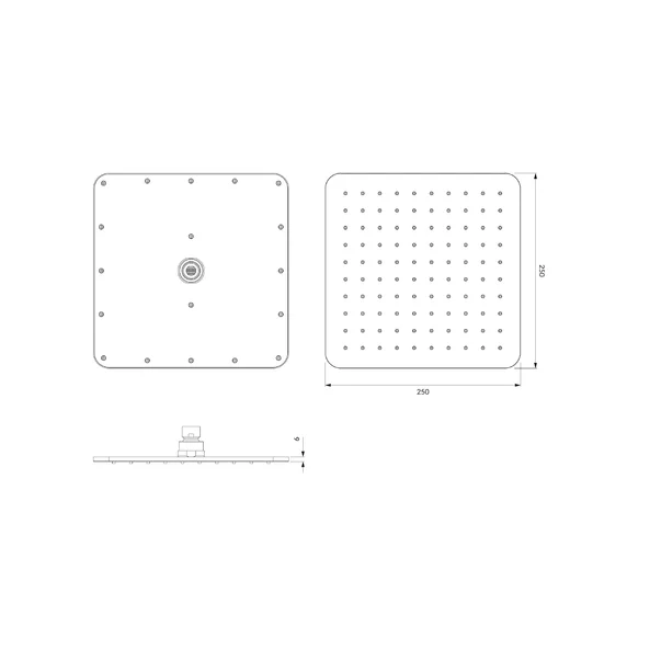 Palarie de dus Omnires Slimline negru mat [2]