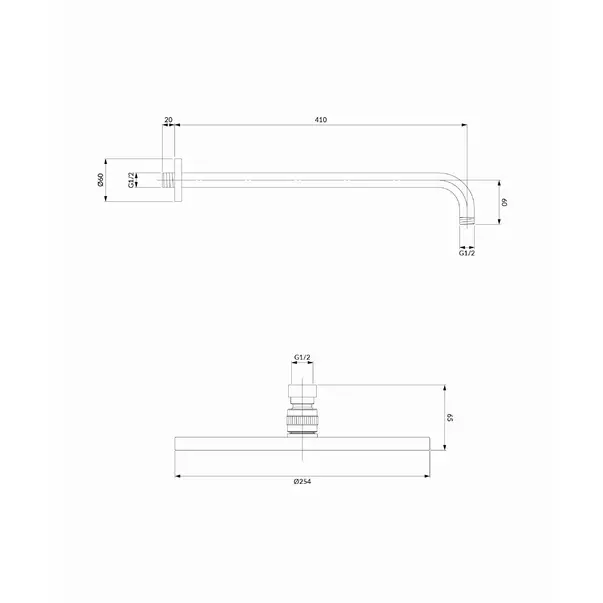 Palarie de dus Omnires Slimline cupru periat [2]