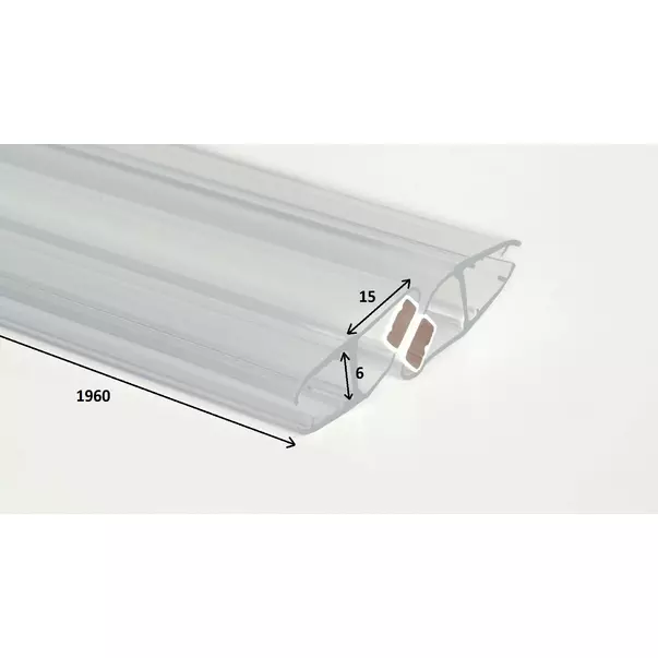 Garnitura magnetica pentru cabine de dus Deante Kerria Plus 196 cm transparent [2]