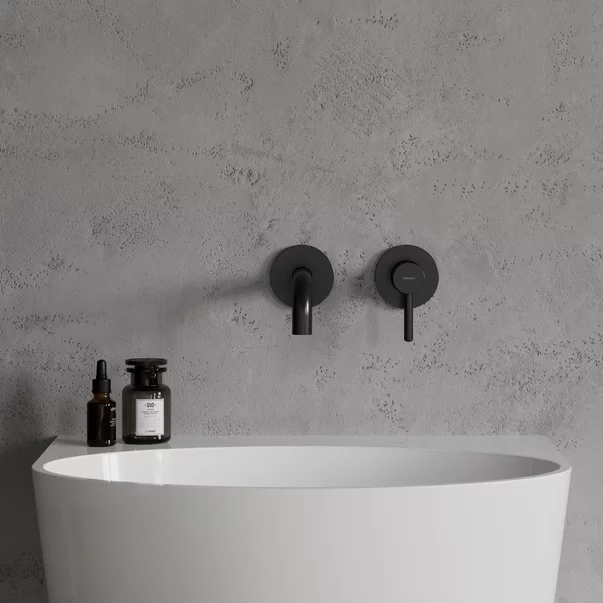Baterie lavoar incastrata Omnires Y cu corp ingropat inclus negru [3]