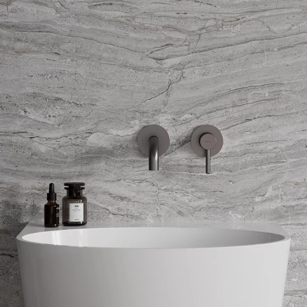 Baterie lavoar incastrata Omnires Y monocomanda finisaj grafit periat fara corp ingropat [2]