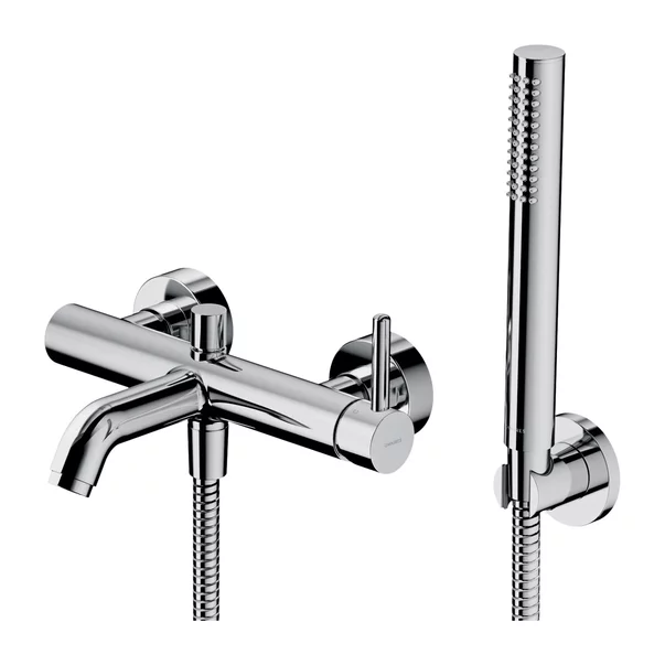 Baterii baie - Baterie cada-dus Omnires Contour monocomanda finisaj crom lucios cu set de dus