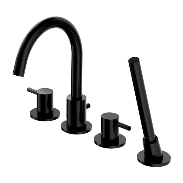 Baterie cada - dus Omnires Y 4 orificii negru mat cu set de dus [2]