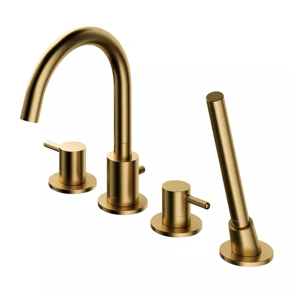 Baterie cada - dus Omnires Y 4 orificii auriu periat cu set de dus [1]