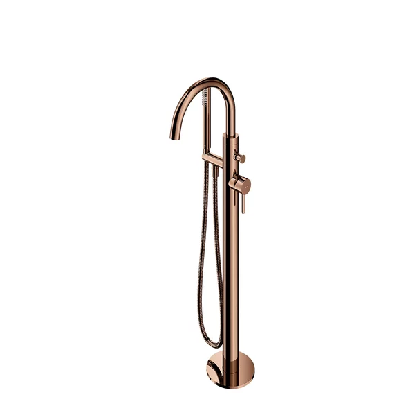 Baterii baie - Baterie cada-dus freestanding Omnires Y monocomanda finisaj cupru periat