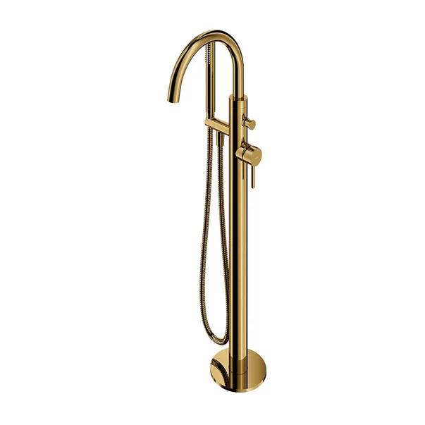 Baterii baie - Baterie cada-dus freestanding Omnires Y monocomanda finisaj auriu lucios