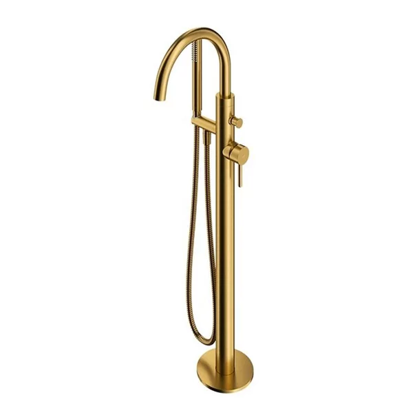 Baterii baie - Baterie cada-dus freestanding Omnires Y monocomanda finisaj auriu periat