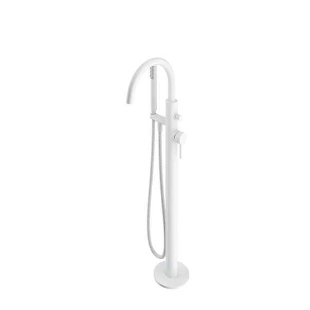 Baterie cada-dus freestanding Omnires Y monocomanda finisaj alb mat [1]