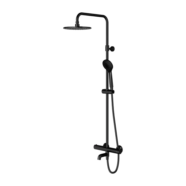 Coloana de dus cu baterie termostatata negru mat si pipa cada Omnires Y [1]
