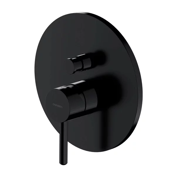Baterii baie - Baterie cada-dus incastrata Omnires Y finisaj negru semimat fara corp ingropat