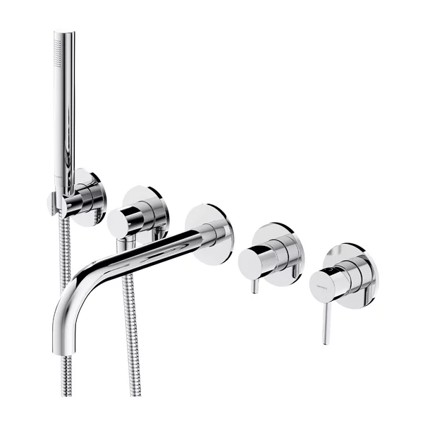 Baterie cada - dus incastrata Omnires Y 5 orificii  cu corp ingropat si set de dus [1]