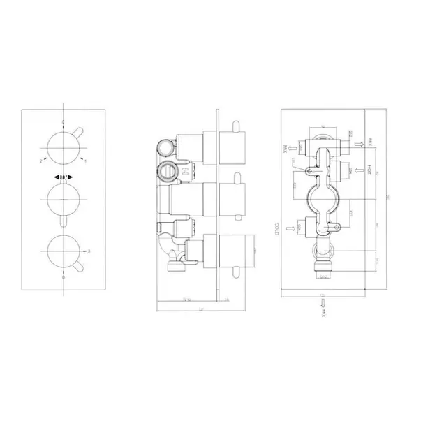 Baterie cada termostatata incastrata cu 3 elemente grafit periat Omnires Y fara corp ingropat [2]