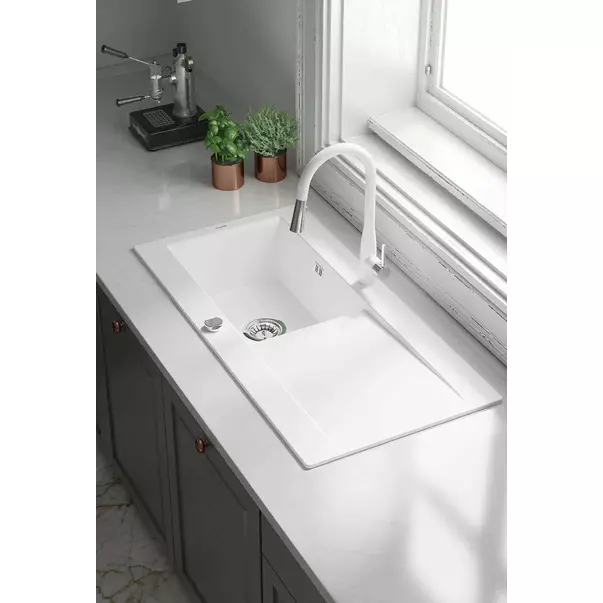Chiuveta ceramica Deante Sabor 51x101 cm alb [2]