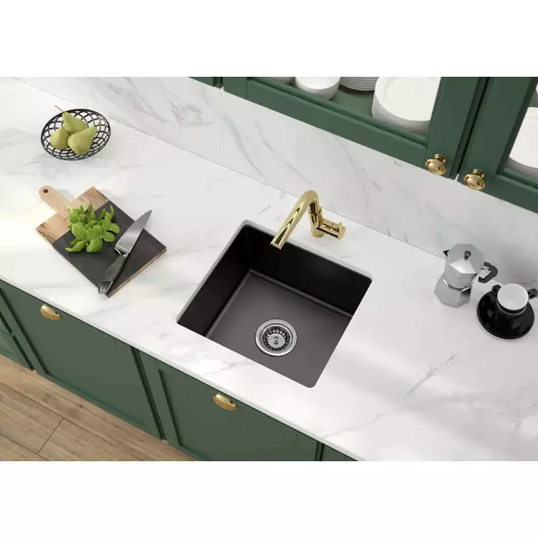 Chiuveta ceramica Deante Sabor 47,5x45 cm negru [2]