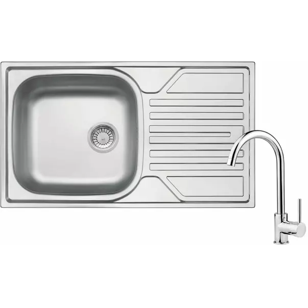 Chiuvete Inox - Chiuveta Deante Legato inox satinat cu robinet 76x44 cm