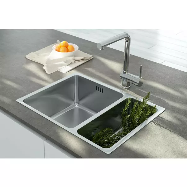 Chiuveta Deante Egeria inox satinat 2 cuve 58x44 cm [4]