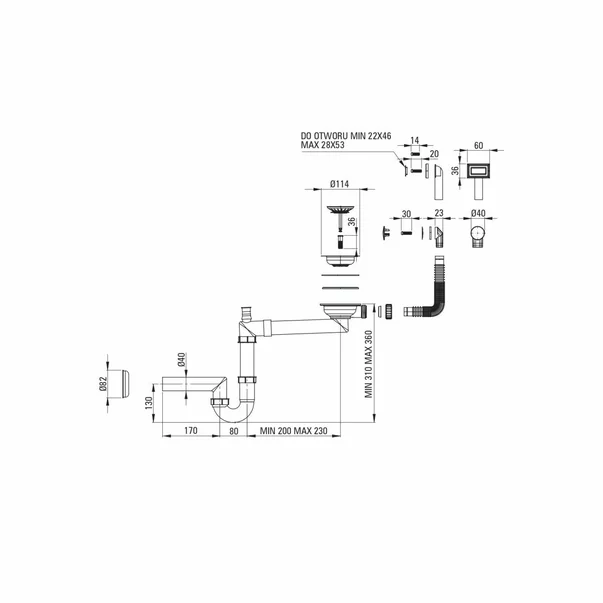 Chiuveta bucatarie inox Deante Olfato 55x50.5 cm cu 1 cuva [2]