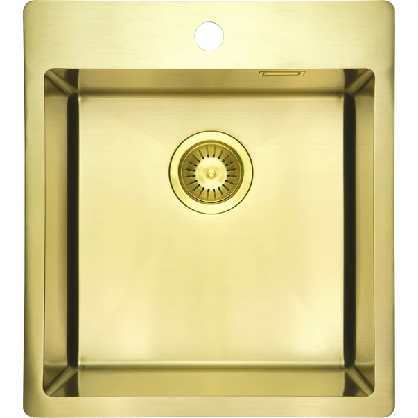 Chiuveta bucatarie inox Deante Olfato 45x50.5 cm cu 1 cuva finisaj auriu periat [1]