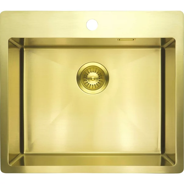 Chiuveta bucatarie inox Deante Olfato 55x50.5 cm cu 1 cuva finisaj auriu periat [1]