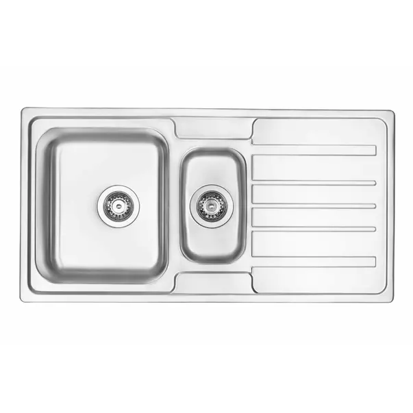 Chiuvete Inox - Chiuveta Deante Virgo inox satinat 2 cuve 97x50 cm