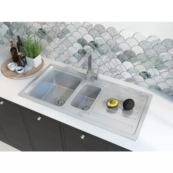 Chiuveta Deante Virgo inox satinat 2 cuve 97x50 cm [3]