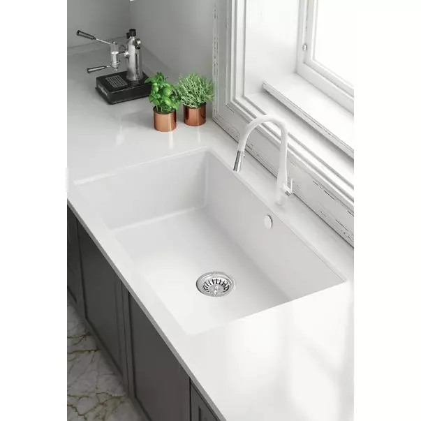 Chiuveta granit Deante Corda 50x80 cm alb [3]