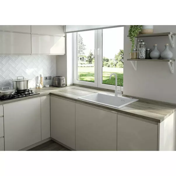 Chiuveta granit Deante Eridan 70x52 cm alb [1]