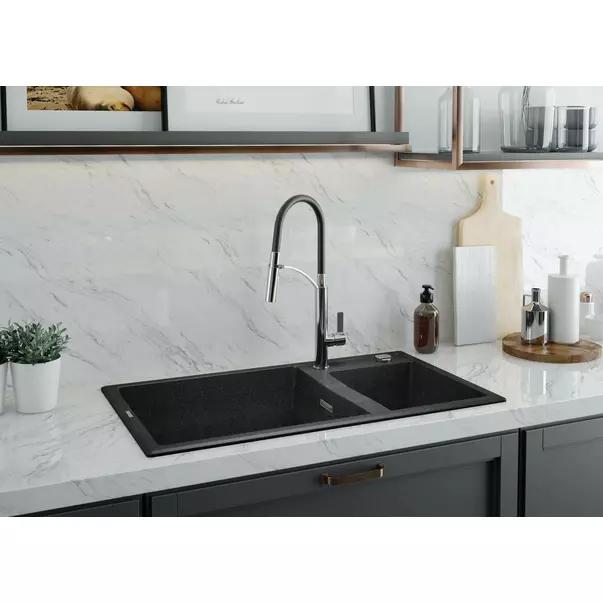 Chiuveta granit Deante Eridan 50x88 cm grafit [4]