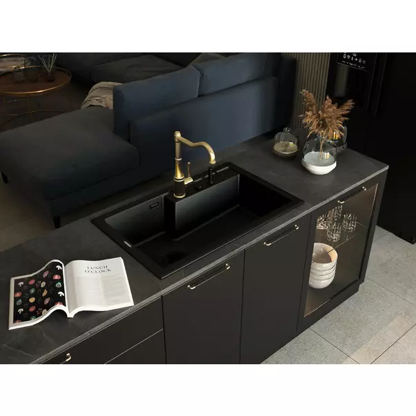 Chiuveta granit Deante Eridan 50x80 cm negru [3]