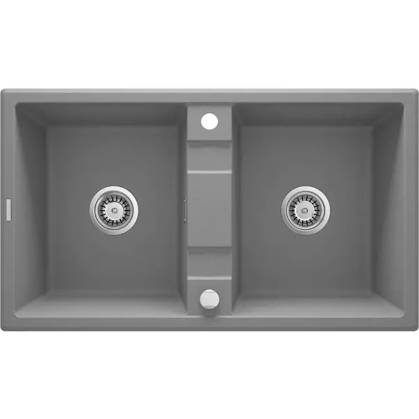Bucatarie - Chiuveta granit Deante Eridan 2 cuve 50x86 cm gri