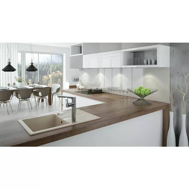 Chiuveta granit Deante Andante 1 cuva cu picurator 49x78 cm bej [3]