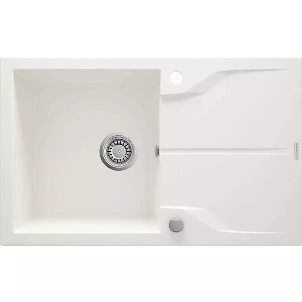 Bucatarie - Chiuveta granit Deante Andante 1 cuva cu picurator 49x78 alb