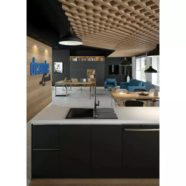 Chiuveta granit Deante Andante 49x78 cm 1 cuva cu picurator grafit [3]