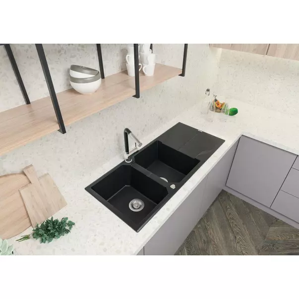 Chiuveta granit Deante Andante 50x116 cm grafit [3]