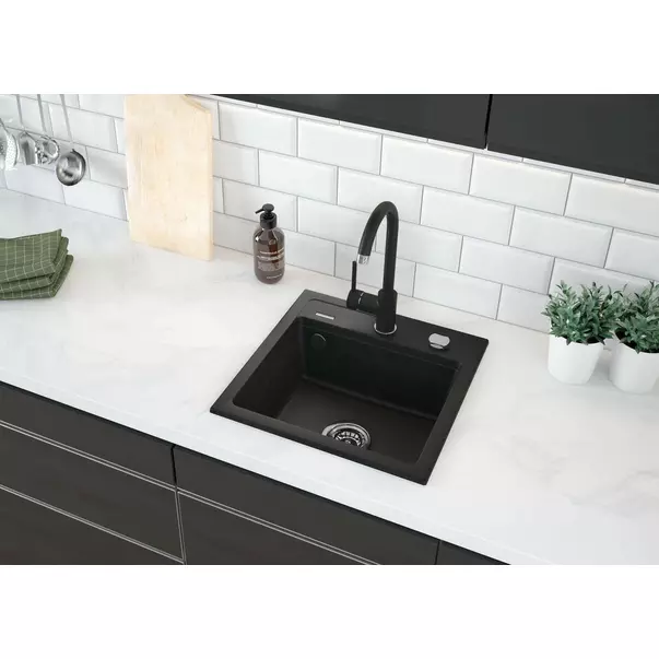Chiuveta granit Deante Zorba 44x44 cm grafit [5]