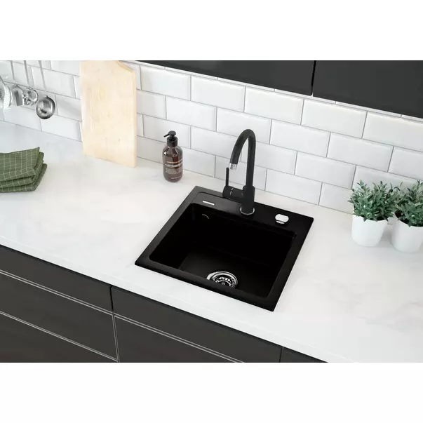 Chiuveta granit Deante Zorba 44x44 cm negru [2]