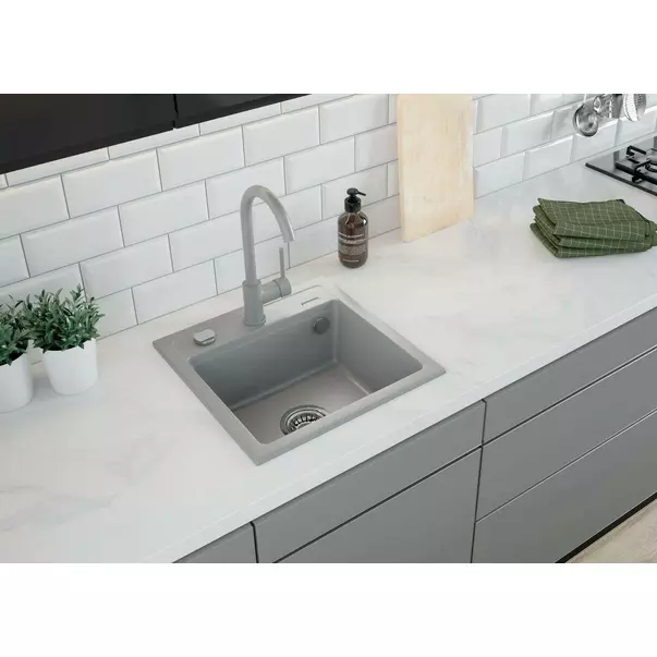 Chiuveta granit Deante Zorba 44x44 cm gri [3]